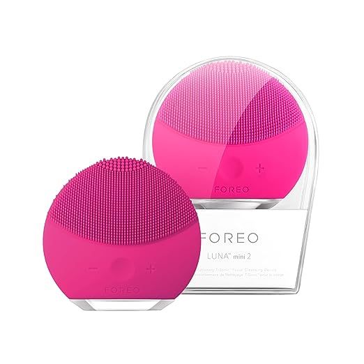 FOREO LUNA mini 2 Ultra-hygienic Facial Cleansing Brush All Skin Types Face Massager for Clean & Healthy Face Care Extra Absorption of Facial Skin Care Products Waterproof image