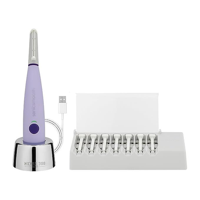 Michael Todd Beauty offers a revolutionary beauty tool known as the Sonicsmooth Dermaplaning Tool. This 2-in-1 system is designed specifically for women to exfoliate their facial skin and remove unwanted peach fuzz hair, leaving behind a smoother and more radiant complexion.