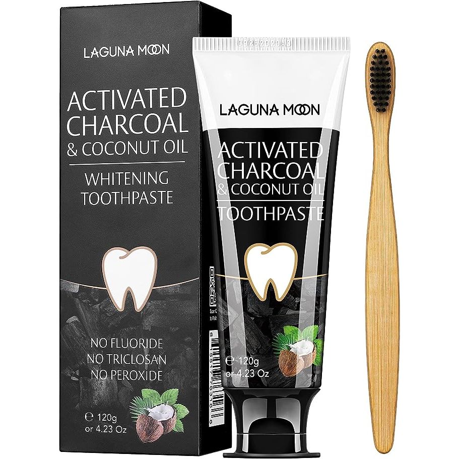 Introducing our new and highly effective teeth whitening toothpaste! Packed with all-natural ingredients including activated charcoal powder, coconut oil, and various essential oils, this toothpaste is specially formulated to help whiten teeth and remove stubborn stains caused by everyday indulgences like coffee, wine, and tobacco.