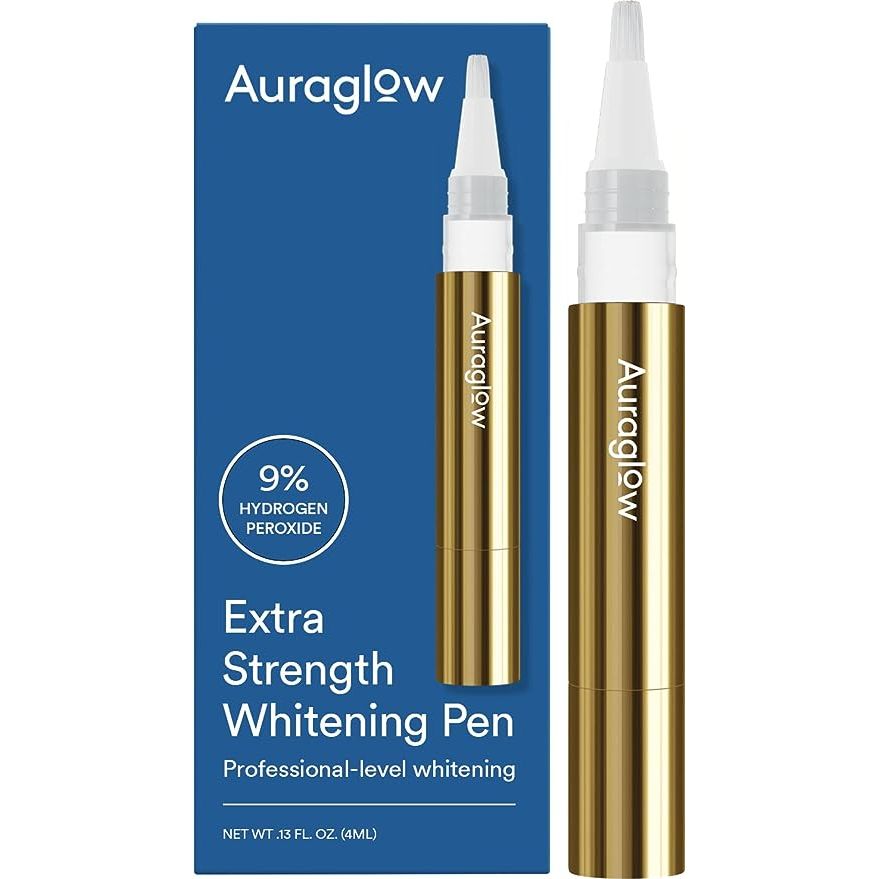 The Auraglow Extra Strength Teeth Whitening Pen is a highly effective dental product designed to deliver fast and noticeable results. With a concentration of 9% hydrogen peroxide, this whitening pen offers a powerful solution for achieving a brighter and whiter smile.