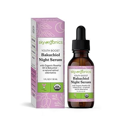 Experience a smooth, radiant, and youthful complexion with Sky Organics Youth Boost Bakuchiol Night Serum. This serum effortlessly absorbs into the skin, working its magic while you sleep. Formulated with a nourishing blend of botanical oils such as rosehip, marula, and jojoba, it deeply moisturizes dry skin, leaving it hydrated and glowing.