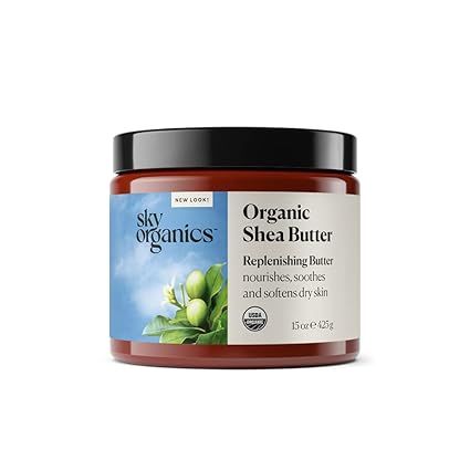 What sets Sky Organics Shea Butter apart is its raw and unrefined state. Unlike highly processed shea butters, it retains all of its beneficial properties. Rich in vitamins A, E, and F, as well as essential fatty acids, this shea butter encourages cell regeneration, helping to improve the appearance of scars, stretch marks, and blemishes. It also offers anti-inflammatory properties, making it suitable for soothing irritation and promoting a more even skin tone.