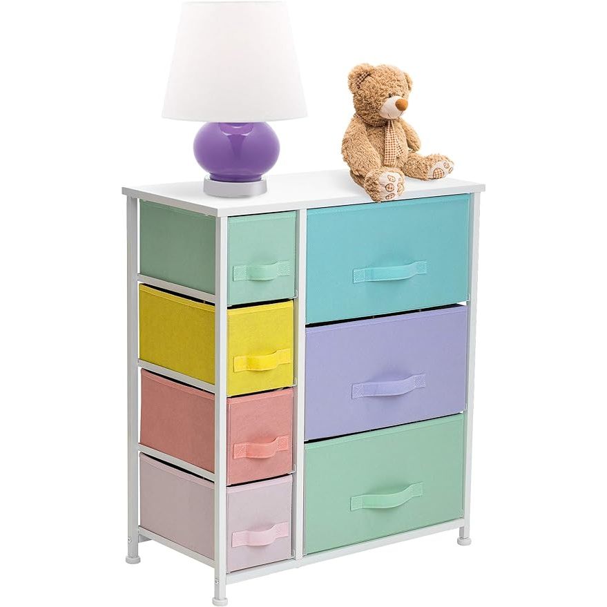 Introducing a versatile and stylish addition to your home or office decor - a Sorbus 7-Drawer Nightstand. This exquisite piece of furniture serves as a bedside companion, an end table, or even a dresser, offering ample storage space and a charming aesthetic.