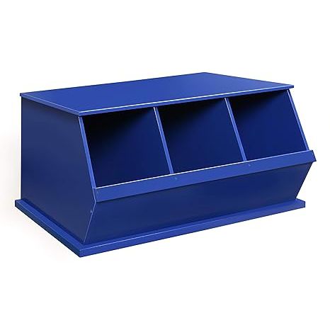 The Badger Basket Three Bin Stackable Toy Storage Cubby Organizer in blue is a functional and stylish solution for keeping toys and other items organized. This article will outline some key features and benefits of this product without explicitly mentioning its name.
One of the standout features of this organizer is its three-bin design.