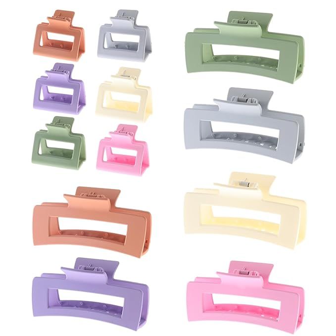 Introducing our durable and stylish Rectangle Hair Claws! Constructed from high-quality plastic, these claw clips are designed to withstand daily use and maintain their perfect condition even when dropped from heights. The elastic metal spring is covered with plastic, ensuring a comfortable grip that opens almost 180 degrees.