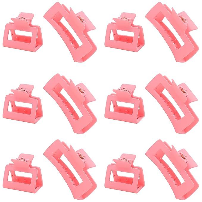 Introducing our durable and versatile rectangle hair claws! Made of high-quality plastic and painted with a matte paint finish, these hair claws are built to last. You can even throw them down from a height and they will remain in perfect condition. The elastic metal spring is covered with plastic for added durability.