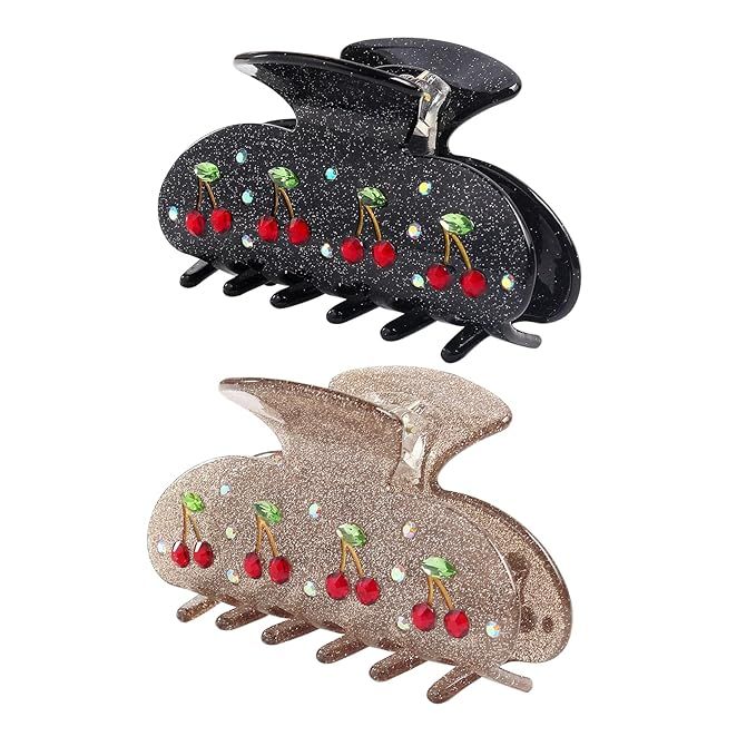 The Cherry hair clips are a high-quality hair accessory made of premium acrylic. These clips are not only durable, but also exquisite and reusable. With their strong structure, these clips are sturdy to use and are not easily deformed or broken.