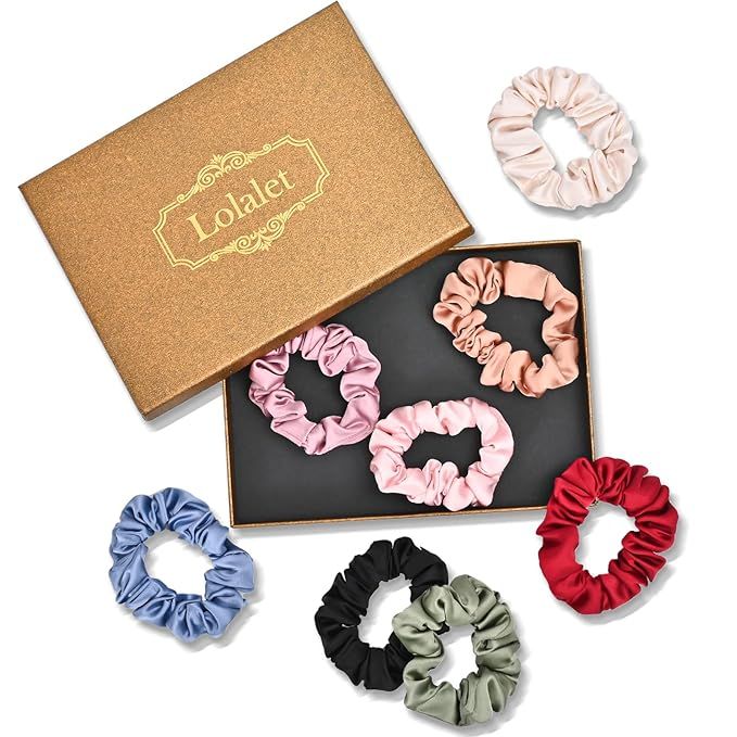 Introducing Lolalet Satin Scrunchies, the ultimate hair accessory for those who want to take better care of their hair. These scrunchies are made from soft satin material that doesn't tangle or knot up your hair like regular elastic hair ties. Say goodbye to pulling and damage, and hello to comfort and protection.