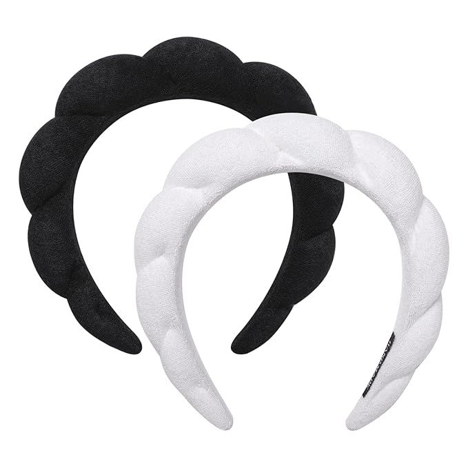 Introducing our Spa Headband, the ultimate accessory for your skincare and makeup routine. Made with a combination of sponge and terry fabric, this headband is soft and comfortable to wear, ensuring no discomfort or irritation. The headband is designed to make washing your face and applying makeup a breeze, without messing up your hair.