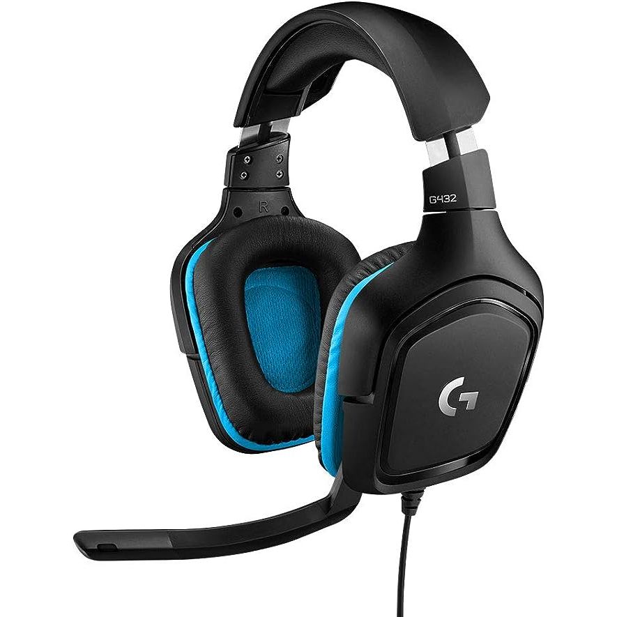 1 Logitech G432 DTS:X 7.1 Surround Sound Wired PC Gaming Headset (Leatherette)