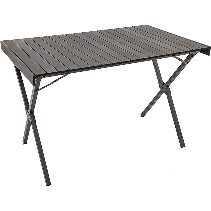 In conclusion, the ALPS Mountaineering Folding Camping Table stands out as a top-tier choice in outdoor accessories. Its sturdy aluminum X-frame construction, easy-to-clean roll top surface, availability in multiple sizes, and inclusion of a shoulder carry bag make it the perfect companion for any camping excursion.