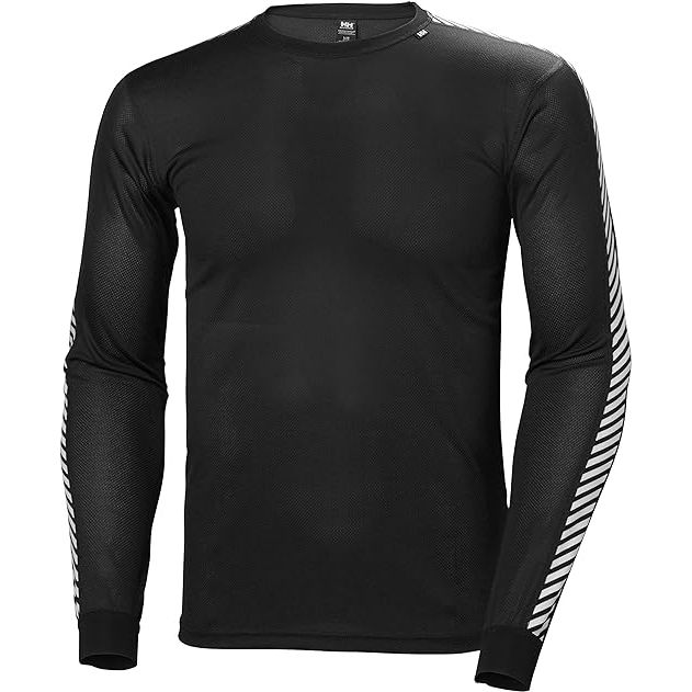 Experience optimal comfort and performance in cold weather with the Helly Hansen Men's Stripe LIFA Performance Long Sleeve Crewneck Thermal Baselayer Top Shirt.