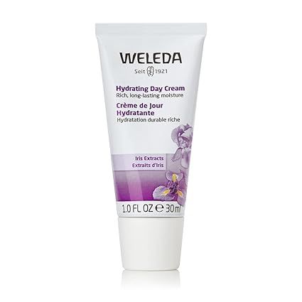 Weleda Hydrating Day Face Cream is a popular skincare product that comes in a 1 fluid ounce container. This plant-rich moisturizer is formulated with natural ingredients such as Iris Root, Jojoba Oil, and Witch Hazel. 
Iris Root is known for its hydrating properties, helping to replenish and retain moisture in the skin.