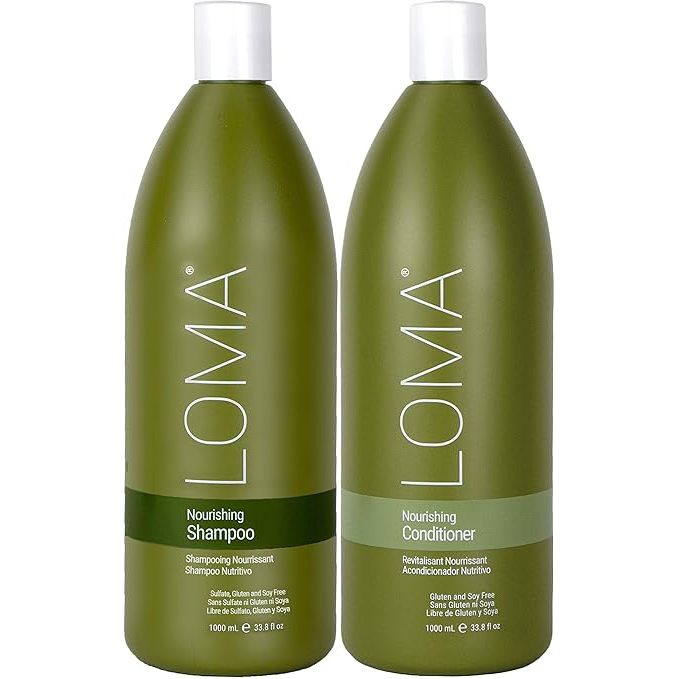 Loma Hair Care offers a nourishing shampoo and conditioner duo that is highly regarded in the beauty industry. This hair care set is designed to provide powerful hydration and nourishment to your hair, leaving it revitalized and healthy.

The nourishing shampoo is specifically formulated to gently cleanse the hair, effectively removing dirt, excess oil, and product buildup. It contains natural ingredients that help to strengthen the hair follicles and promote growth while maintaining the pH balance of the scalp. This shampoo is suitable for all hair types and is particularly beneficial for dry, damaged, or chemically-treated hair.

In combination with the nourishing shampoo, Loma Hair Care offers a conditioner that provides intensive nourishment and hydration. This conditioner is enriched with plant extracts and essential oils, which help to restore moisture, repair damage, and improve the overall texture of the hair. It helps to detangle the hair, making it easier to manage and style while reducing frizz and enhancing shine.

One of the key features of Loma Hair Care's nourishing shampoo and conditioner duo is the use of natural, high-quality ingredients. The brand is committed to using organic extracts and plant-based formulations, ensuring that their products are free from harmful chemicals and artificial additives. This makes it a suitable choice for individuals who prioritize clean and eco-friendly beauty products.

Loma Hair Care's nourishing shampoo and conditioner duo have received positive feedback from users who attest to the noticeable improvements in their hair's health and appearance. Many customers appreciate the gentle yet effective cleansing of the shampoo, as well as the deeply moisturizing properties of the conditioner. Additionally, the products have a pleasant scent that leaves the hair smelling fresh and fragrant.

In conclusion, Loma Hair Care's nourishing shampoo and conditioner duo offer a natural and effective solution for providing hydration and nourishment to your hair. With their carefully selected ingredients and commitment to eco-friendly formulations, these products contribute to healthier, more manageable hair. Description by ChatGPT.