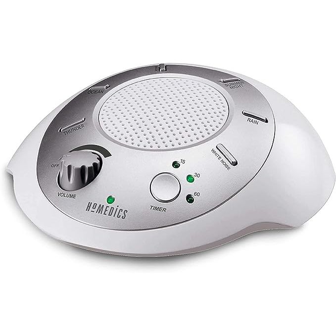 The Homedics White Noise Sound Machine is a must-have for anyone who struggles with falling asleep or staying asleep. With 6 digitally recorded relaxing sounds, including White Noise, Thunder, Ocean, Rain, Summer Night, and Brook, this sound machine is designed to mimic the natural environment and create a soothing atmosphere.