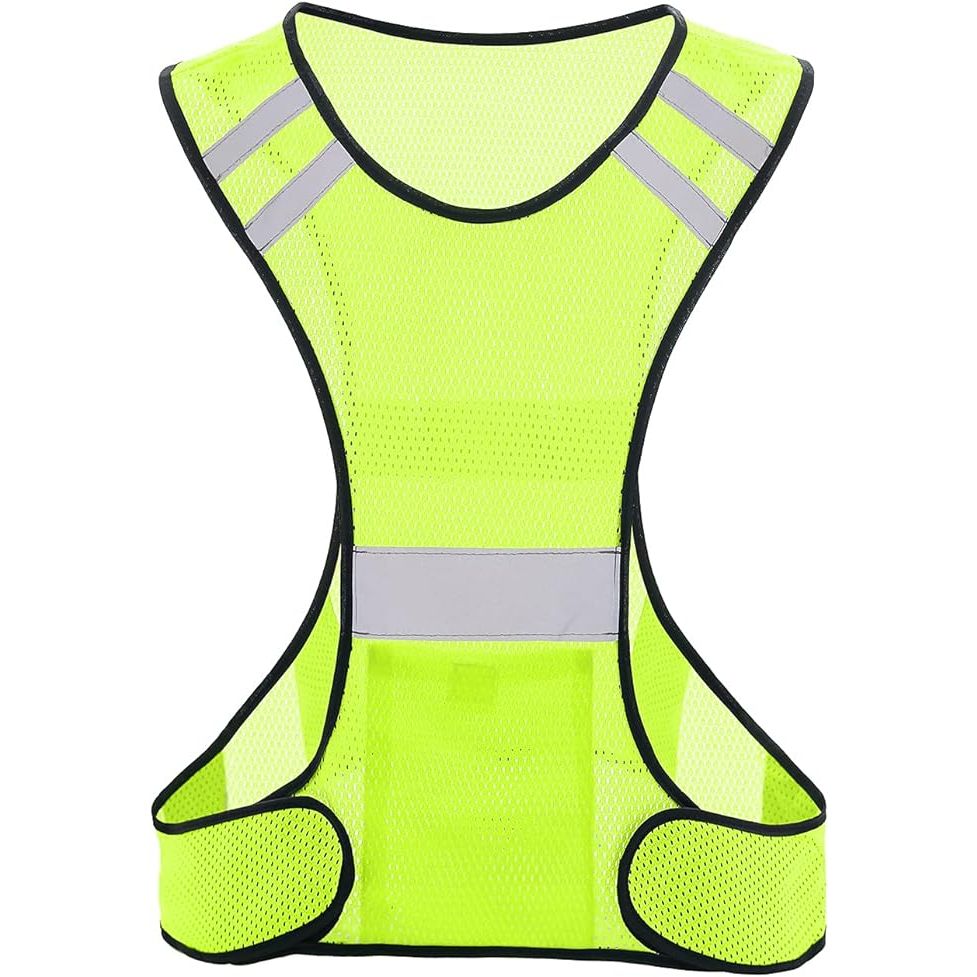 The TCCFCCT Reflective Running Vest is a must-have for anyone who values safety while on the go. Made from 100% polyester mesh fabric, this vest is not only stylish and comfortable, but also highly breathable and lightweight.