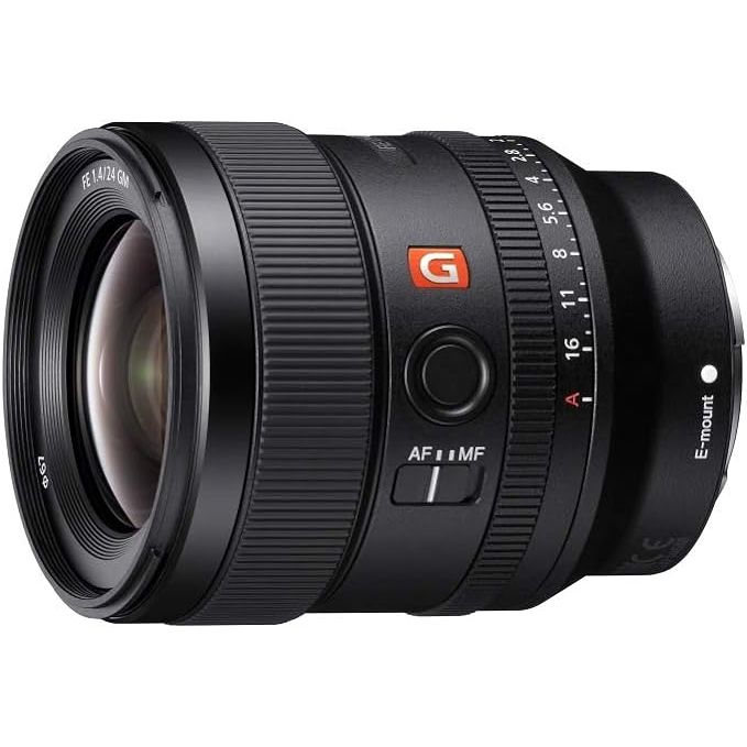 The Sony E-mount FE 24mm F1.4 GM Full Frame Wide-angle Prime Lens, in sleek black, is a remarkable piece of photography equipment that offers stunning image quality and exceptional versatility.