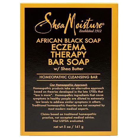 SheaMoisture Bar Soap for Eczema is a high-quality soap specifically designed to alleviate symptoms of eczema. This African soap contains natural ingredients such as shea butter, aloe vera, and activated charcoal. With a weight of 5 ounces, it is a convenient and long-lasting option for those battling sensitive skin conditions.