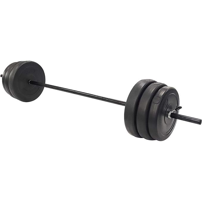 Upgrade your home gym with the high-quality BalanceFrom 100-Pound Barbell Set from the renowned fitness equipment brand, BalanceFrom. Crafted with durability and functionality in mind, this set features a solid steel bar with a textured grip for stability during intense workout sessions.