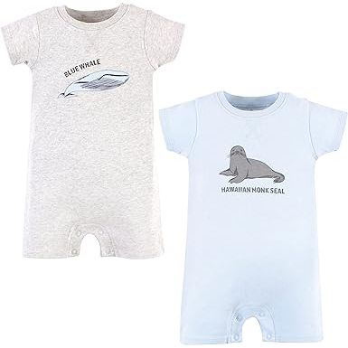 Touched by Nature baby-boys Organic Cotton Rompers image