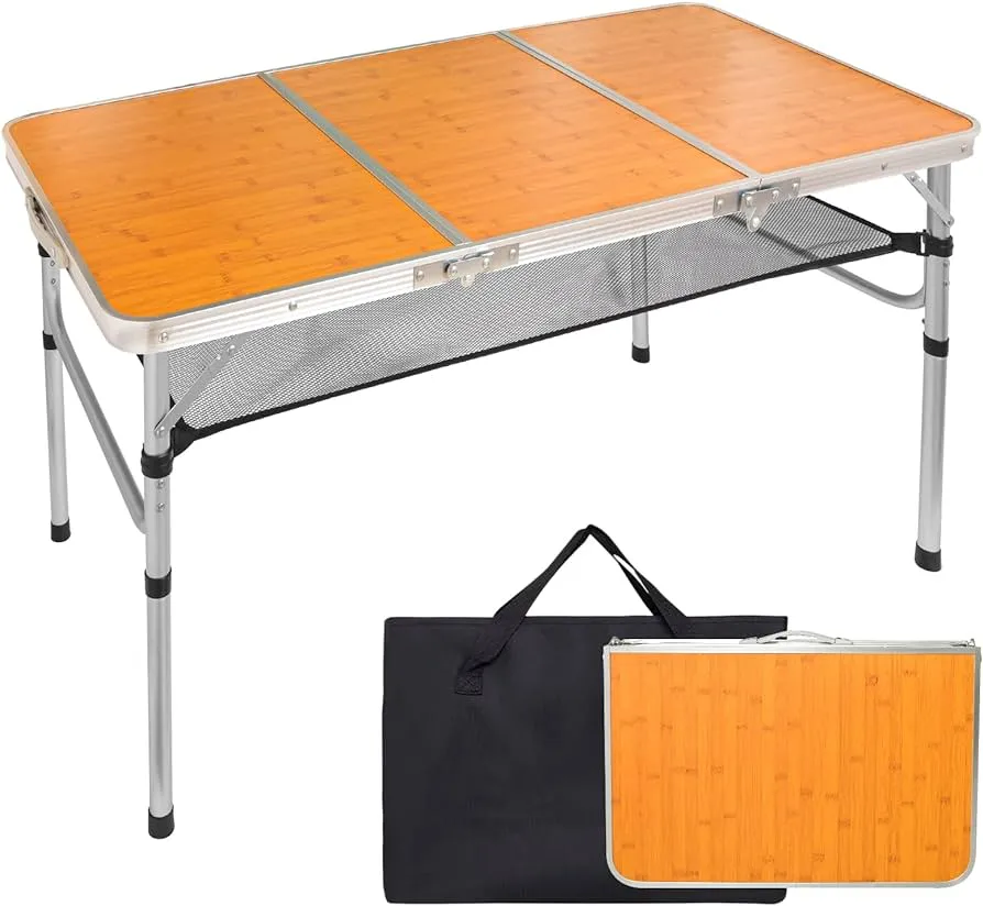 Review: camping, Camp Field Camping Table with Adjustable Legs for Beach