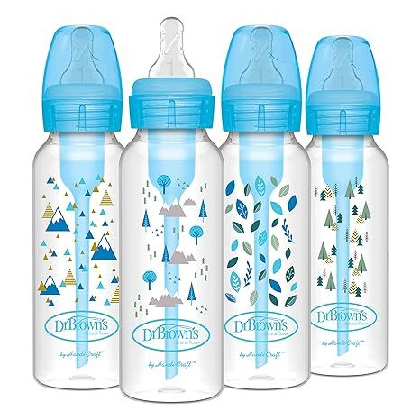 Dr. Brown's Natural Flow Anti-Colic Options+ Narrow Baby Bottles in Blue offer a solution for parents seeking to reduce colic and feeding discomfort in their newborns. These bottles feature innovative venting technology that minimizes air intake during feedings, preventing issues like burping, gas, and spit-up.