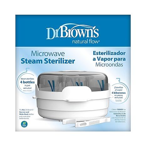 Microwave steam sterilizers are essential tools for parents, ensuring that baby bottles, nipples, bottle parts, pacifiers, teethers, and breast pump parts remain clean and germ-free. Among the reputable brands in this category is Dr. Brown's, known for producing high-quality baby products.
Dr.