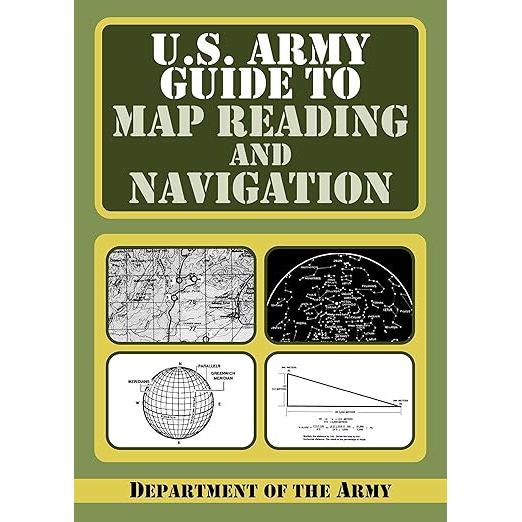 Title: U.S. Army Guide to Map Reading and Navigation

Introduction:
The U.S. Army Guide to Map Reading and Navigation is an essential resource designed to equip soldiers with the necessary skills to navigate and interpret maps accurately. Through this comprehensive guide, soldiers can improve their navigation prowess and effectively maneuver in diverse terrain. Understanding the fundamentals of map reading is crucial to ensuring mission success and enhancing situational awareness.

Key Features:
1. Map Interpretation:
The guide begins by explaining various map types and their components, such as topographic maps, military maps, and digital maps. It educates soldiers on utilizing crucial map elements, including contour lines, symbols, colors, and scales. Understanding these components allows users to glean valuable information about the landscape, such as elevation, terrain features, and man-made structures.

2. Compass Navigation:
The guide extensively covers the use of a compass for accurate navigation. Soldiers learn how to take accurate bearings, plot lines of direction, and apply magnetic declination to adjust for compass inaccuracies caused by the earth's magnetic field. This ensures that personnel can confidently navigate from point to point, maintaining direction and speed throughout their journey.

3. Dead Reckoning and Pace Counting:
To aid soldiers in tracking their movement, the guide introduces the concept of dead reckoning and pace counting. Dead reckoning involves estimating one's current position based on a previously known location while considering distance, direction, and time. Additionally, soldiers acquire techniques to measure terrain distances through pace counting – determining the number of steps required to cover a given distance.

4. Route Planning and Land Navigation:
The guide dives into the planning aspect of navigation, assisting soldiers in formulating effective routes and identifying key terrain features, such as ridges, valleys, and water bodies. By utilizing these features, soldiers can develop reliable route plans and select suitable navigational tactics based on their mission objectives.

5. GPS and Digital Mapping:
In line with advancements in technology, the guide addresses the integration of Global Positioning System (GPS) devices and digital mapping tools for navigation purposes. It educates soldiers on the effective use of GPS units, enabling them to synchronize their traditional map-reading skills with digital aids, enhancing accuracy and efficiency.

Conclusion:
The U.S. Army Guide to Map Reading and Navigation provides soldiers with a comprehensive understanding of maps and navigation techniques. By mastering these skills, soldiers can effectively traverse various terrains, plan routes, and locate objectives with precision. This guide remains a vital tool for enhancing situational awareness, promoting successful mission execution, and ensuring the safety of military personnel. Description by ChatGPT.