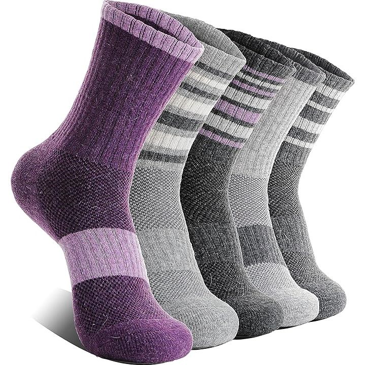 Winter Warm Wool Hiking Socks - 5 Pairs image