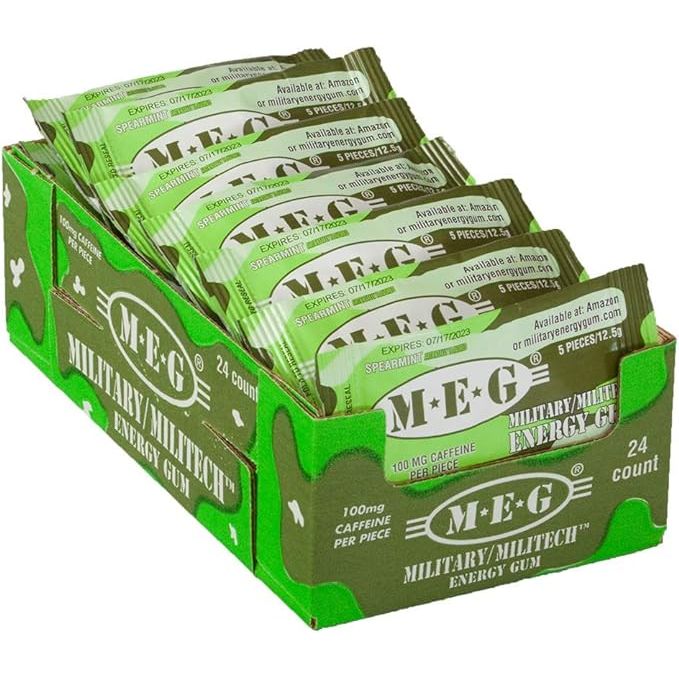 Military Energy Gum (MEG) is a highly popular and widely used product tailored specifically for military personnel to enhance their performance and combat fatigue during demanding operations. Produced by Marketright, Inc.