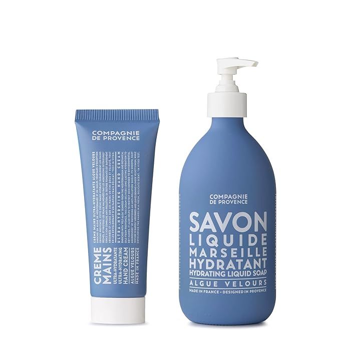 The Compagnie de Provence Liquid Marseille Soap and Hand Cream Set offers a luxurious and effective solution for keeping your hands clean, nourished, and moisturized. This set is specially designed to provide hydration and rejuvenation for your hands, leaving them soft and supple.