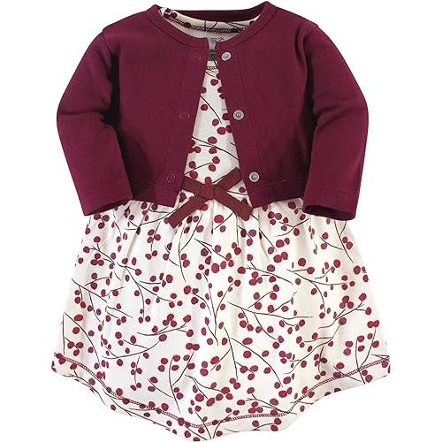 Touched by Nature Baby Girl Organic Cotton Dress and Cardigan image