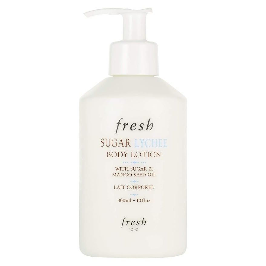 The 10 oz/300 mL Fresh Sugar Lychee Body Lotion is a popular skincare product known for its hydrating and nourishing properties. This body lotion is designed to provide the skin with essential moisture while imparting a delicate and refreshing scent.