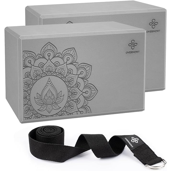 Elevate your yoga practice with the Overmont Yoga Blocks, the perfect accessory to support and enhance your poses. Crafted from lightweight yet durable high-density EVA foam, these blocks provide stable support for a variety of yoga positions.