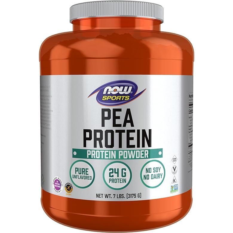 Introducing NOW Sports' Pure Pea Protein Powder, a plant-based protein supplement designed for athletes seeking a clean and potent protein source. With 24 grams of easily digestible protein per serving, this non-GMO vegetable protein isolate is ideal for fueling intense workouts and aiding in muscle recovery.