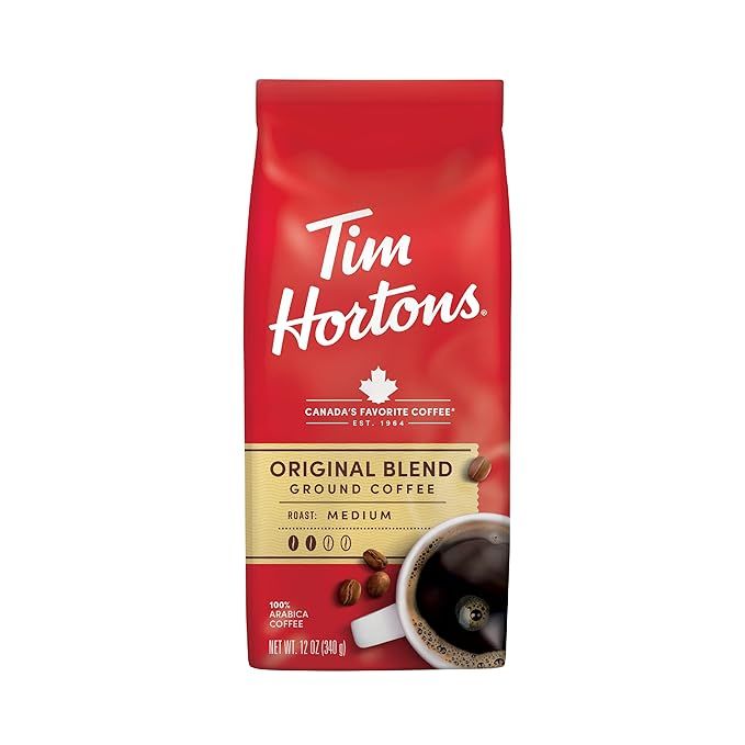 Tim Hortons Original Blend, Medium Roast Ground Coffee
Tim Hortons Original Blend is a beloved coffee variety known for its exceptional taste and quality. Crafted with utmost care, this medium roast ground coffee offers a perfectly balanced and always smooth flavor profile.