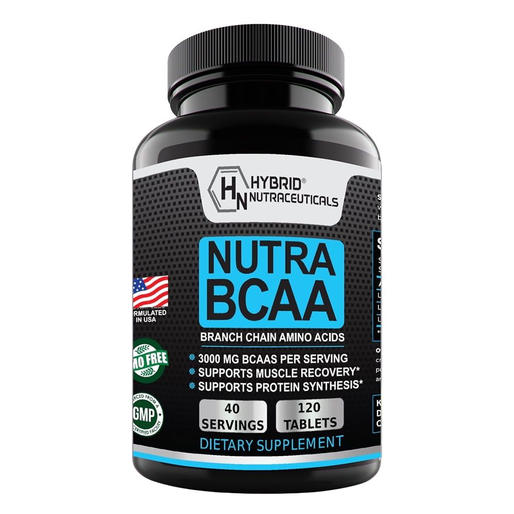 Introducing Hybrid Nutraceuticals Nutra BCAA 3000mg Branched Chain Amino Acids 120 tablets – the ultimate fitness companion designed to help you reach your fitness goals faster.