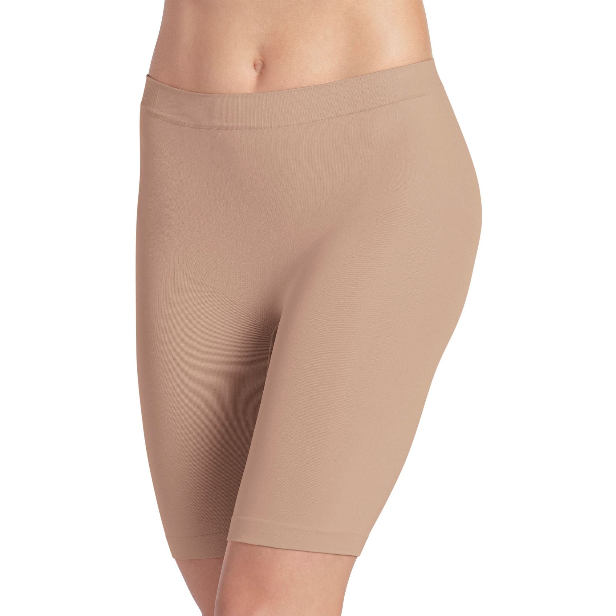 The Jockey Women's Skimmies Slipshort is a must-have undergarment made specifically for women seeking comfort without sacrificing coverage and support. Crafted from a nylon and spandex blend, this seamless slipshort ensures a smooth and discreet look underneath any outfit.