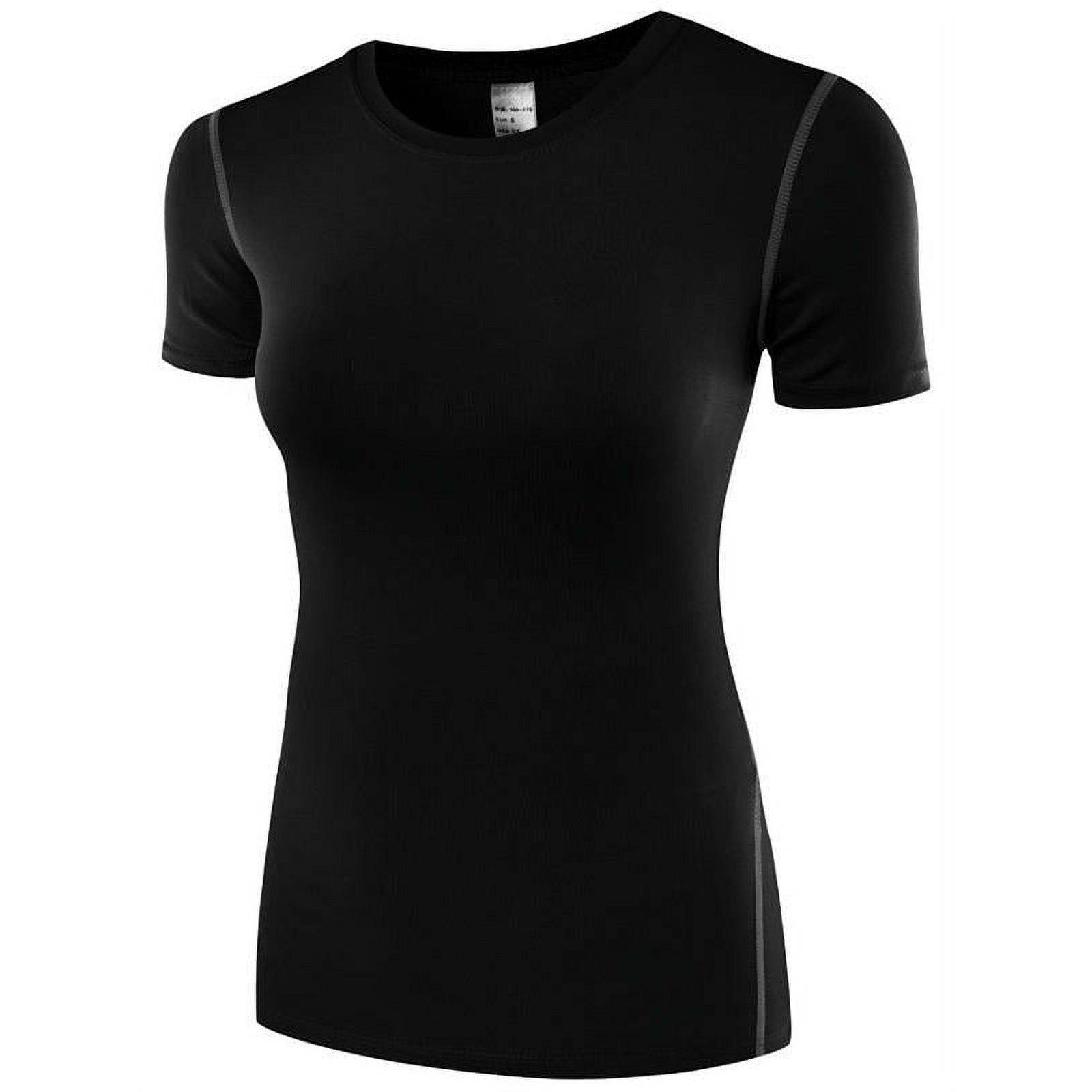 Enhance your athletic performance with the EFINNY Women Compression Sports Fitness Yoga Short Sleeve Tight T Shirts. Made with a blend of 85% Dacron and 15% Spandex, these shirts offer excellent elasticity and durability for all your active pursuits.