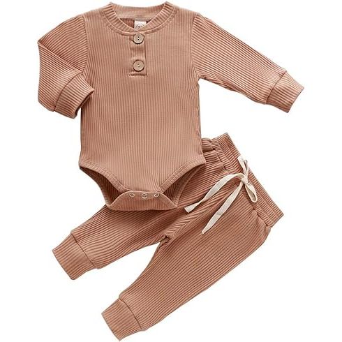 Newborn Baby Boy Girl Clothes: Ribbed Knitted Cotton, Long Sleeve Romper, Long Pants – Solid Color Fall Winter Outfits
When it comes to dressing newborns, choosing the right clothes is crucial. Newborn babies require comfortable, safe, and easy-to-wear outfits.