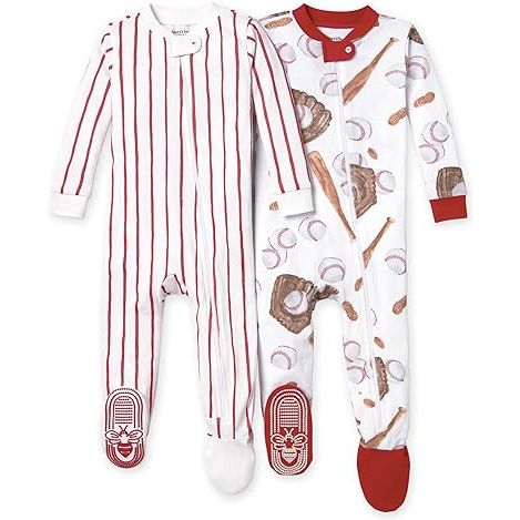 Introducing a comfortable and practical sleepwear option for little ones, Burt's Bees Baby Baby Boys' Pajamas come in a zip-front, footed sleeper style. Made from high-quality organic cotton, these pajamas ensure optimum comfort for your baby, allowing them to have a sound and peaceful sleep throughout the night.