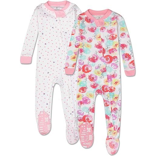 Introducing HonestBaby’s Non-Slip Footed Pajamas for baby girls, a perfect blend of comfort and safety. Made from 100% organic cotton, these one-piece sleeper jumpsuits ensure a cozy and secure sleep without sacrificing style. The hypoallergenic material is gentle on delicate skin, making it ideal for every baby girl.