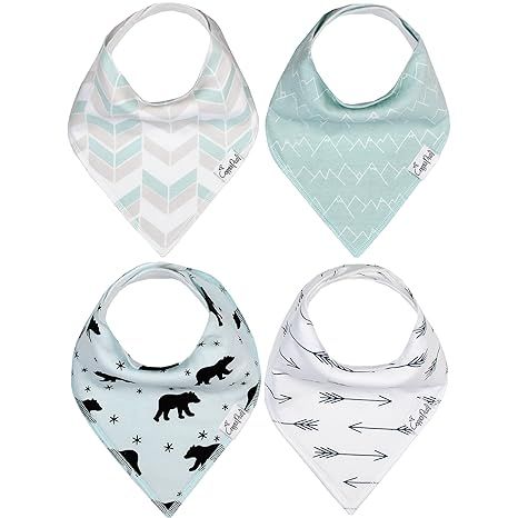 Introducing our Archer Set Designs for Boys, a trendy and stylish baby fashion accessory that will make your little one look amazing! Made with a combination of cotton, fleece, and polyester, these bibs feature unique designs including bears, arrows, mountains, and chevron in shades of blue and gray.