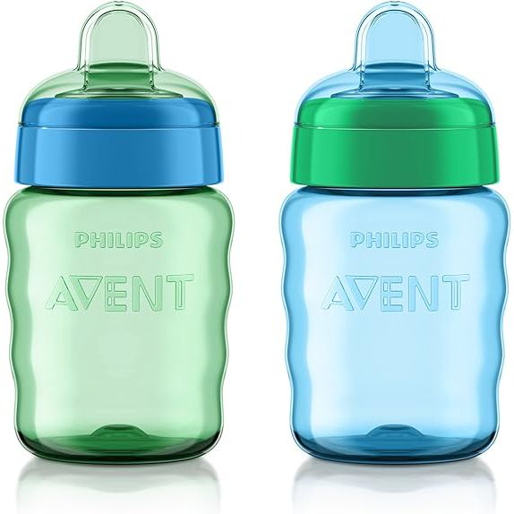 The Philips AVENT My Easy Sippy Cup with Soft Spout and Spill-Proof Design is a popular choice for parents looking to transition their baby from a bottle to a sippy cup. Available in a blue/green color combination, this 9oz cup comes in a pack of two, providing convenience and value.