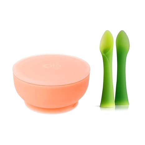 [Article]
Introducing a versatile and convenient feeding solution for your little ones, the Olababy 100% Silicone Soft-Tip Training Spoon and Suction Bowl with Lid Bundle is designed to make mealtime a breeze. This innovative set combines a training spoon and a suction bowl, both made from 100% food-grade silicone material.