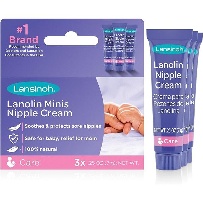 Introducing our Super Portable Lanolin Nipple Cream! This convenient pack includes three small lanolin cream tubes that are perfect for on-the-go moms. Whether you're out and about with your baby or running errands, this cream can easily fit into your diaper bag or purse, ensuring that relief is always within reach.