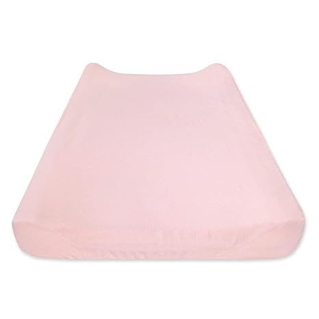 The Burt's Bees Baby Organic Cotton Fitted Changing Pad Cover is the perfect addition to your baby's nursery. Made from 100% organic breathable cotton, this cover is ideal for babies with sensitive skin and helps prevent overheating. With its jersey knit fabric, it provides a soft and comfortable surface for your little one during diaper changes.