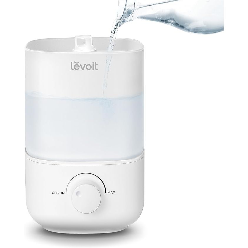 Introducing the Classic 160 Cool Mist Humidifier, a fast and effective solution for congestion and dry throat. With a super large capacity of 2.5 liters, this humidifier can run for up to 25 hours on low, providing soothing moisture all day long.