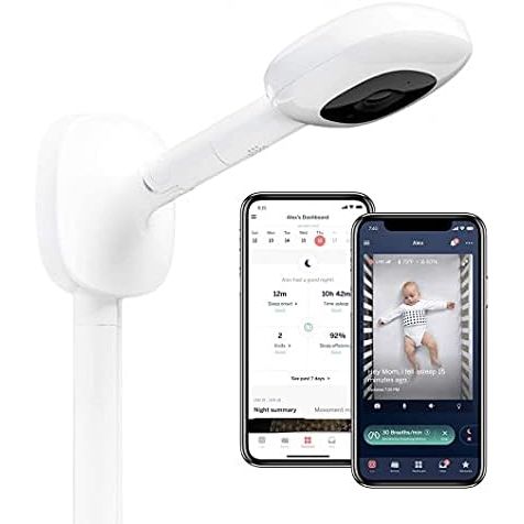 The Nanit Pro Smart Baby Monitor & Wall Mount is a comprehensive monitoring system designed to provide parents with peace of mind. It features a Wi-Fi HD video camera that captures clear and detailed footage of your baby's sleeping environment. The camera also includes night vision capabilities, ensuring visibility even in low-light conditions.