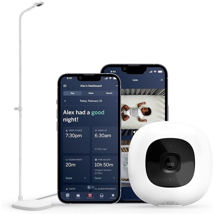 The Nanit Pro Smart Baby Monitor is a cutting-edge device designed to provide parents with peace of mind and a better understanding of their baby's sleep patterns. It features a high-definition camera that captures crystal-clear video during both day and night, allowing parents to monitor their little ones from anywhere using their smartphones.